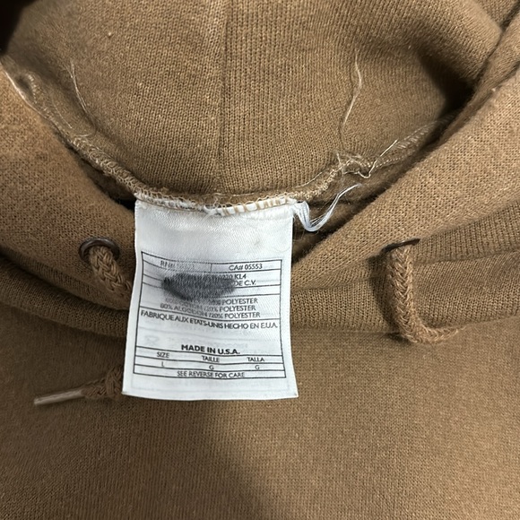 Vintage rare nike blank no swoosh hoodie travis scott size large made in usa. - Picture 4 of 8